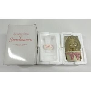 Dept 56 Springtime Stories of the Snowbunnies A Tisket A Tisket Waterglobe